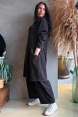 Arbi Needlecord Pop Over Shirt Dress Chocolate